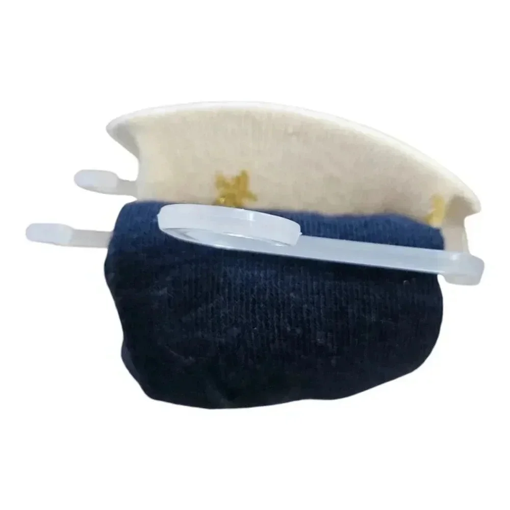 18-36M Cream with Gold Stars and Navy Blue Toddler Tights Set of 2